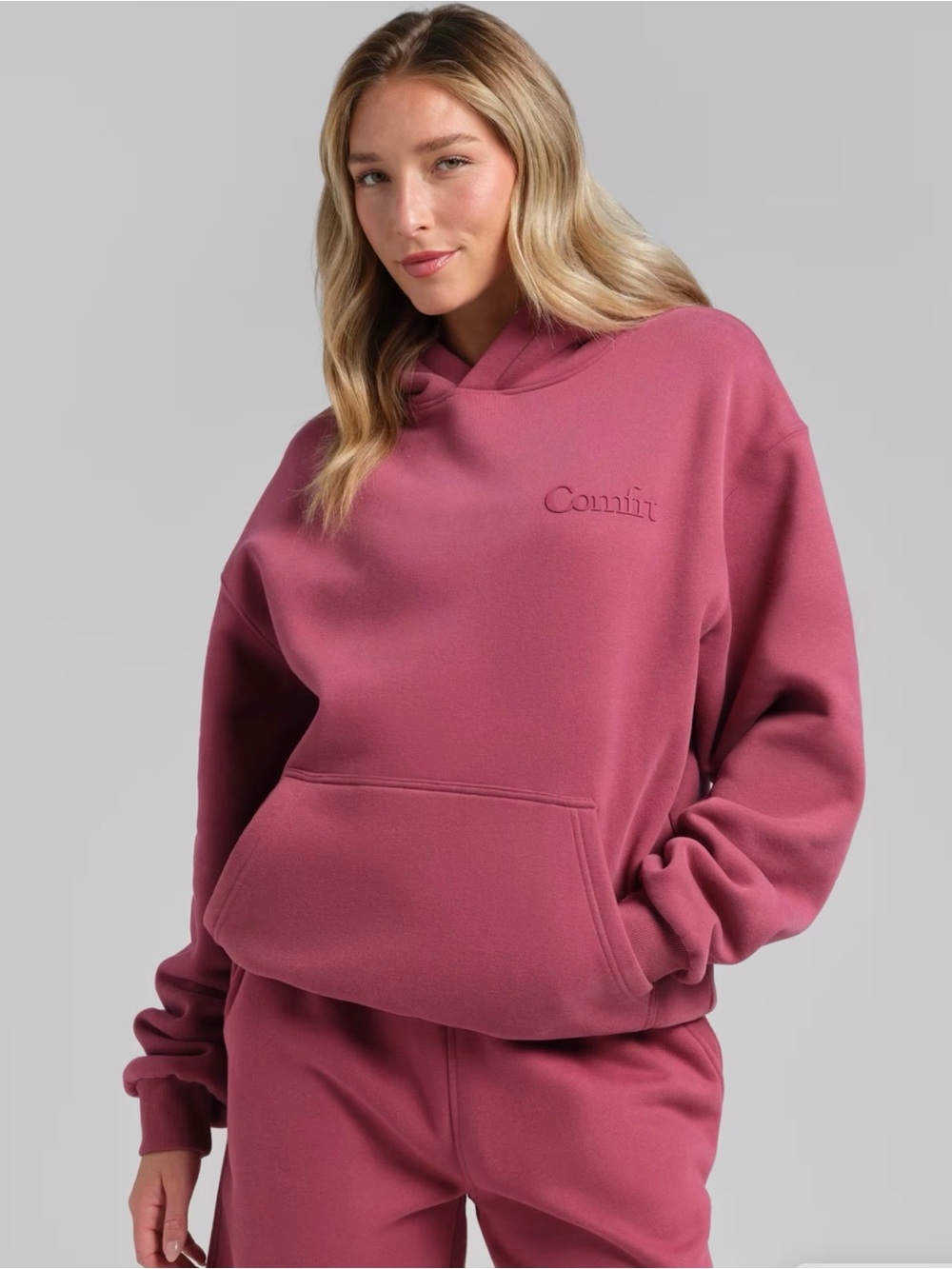 Comfrt Colors Berry Minimalist Hoodie